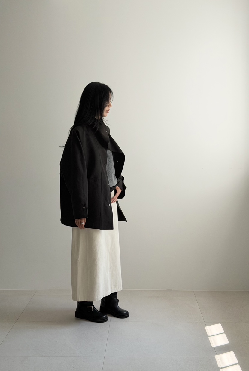 AMY GRACE-A韓國代購女裝新款時尚熱賣夾克不含圍巾高領AMY GRACE夾克