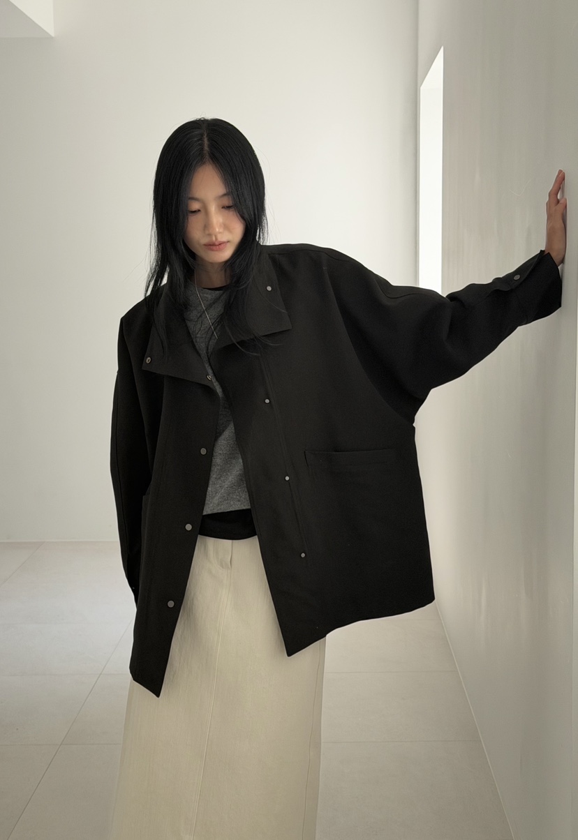 AMY GRACE-A韓國代購女裝新款時尚熱賣夾克不含圍巾高領AMY GRACE夾克