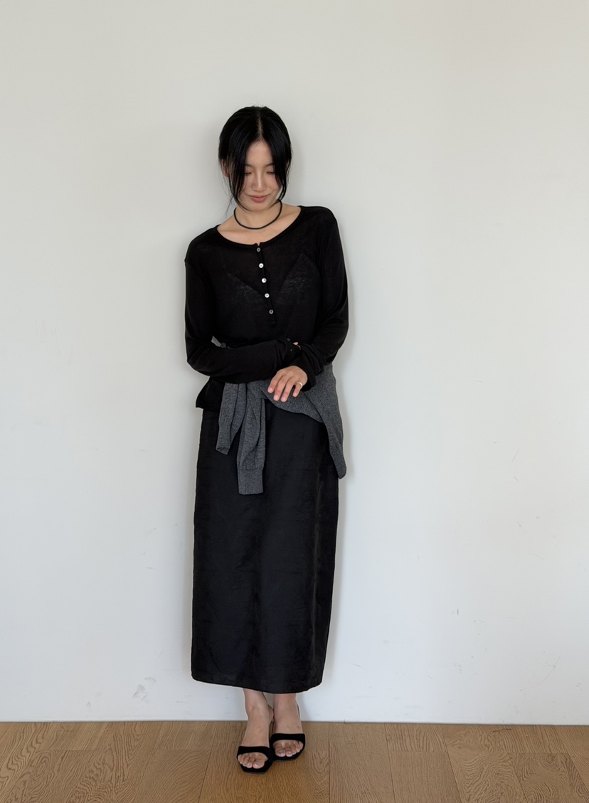 AMY GRACE-A韓國直郵女裝新品推薦熱賣時尚人氣長裙提花AMY GRACE長裙