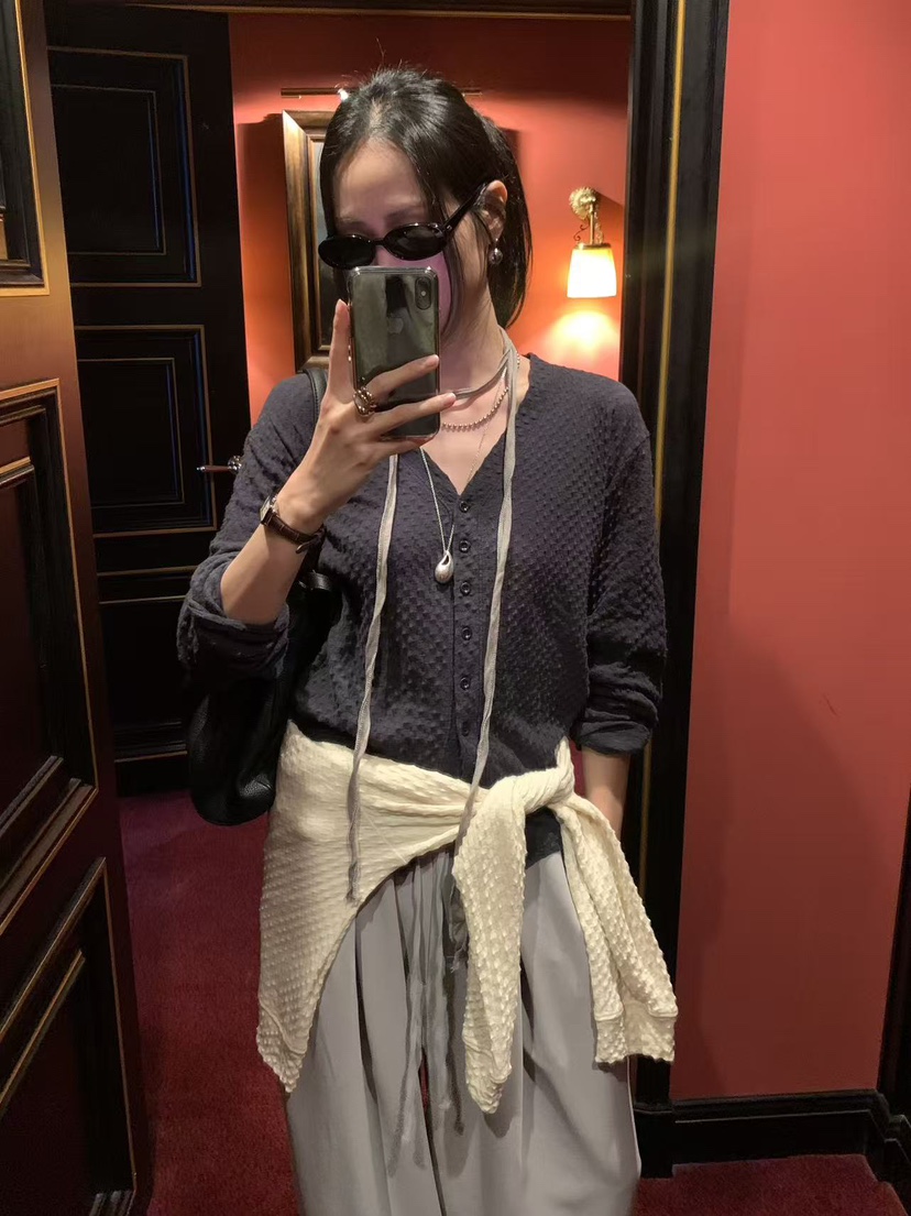 LOFN東大門實拍女裝新款時尚真品人氣推薦休閑熱賣開衫LOFN開衫