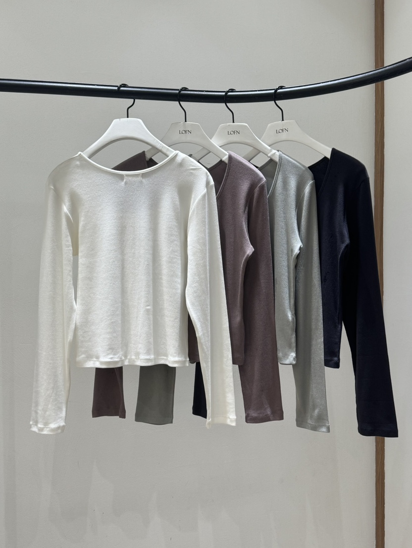 LOFN東大門直郵女裝新品休閑推薦時尚真品熱賣人氣長袖T恤LOFN長袖T恤