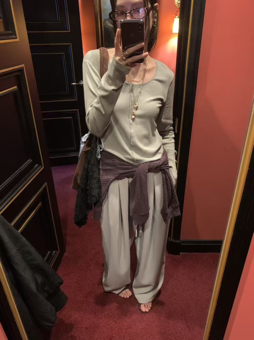 LOFN東大門直郵女裝新品休閑推薦時尚真品熱賣人氣長袖T恤LOFN長袖T恤