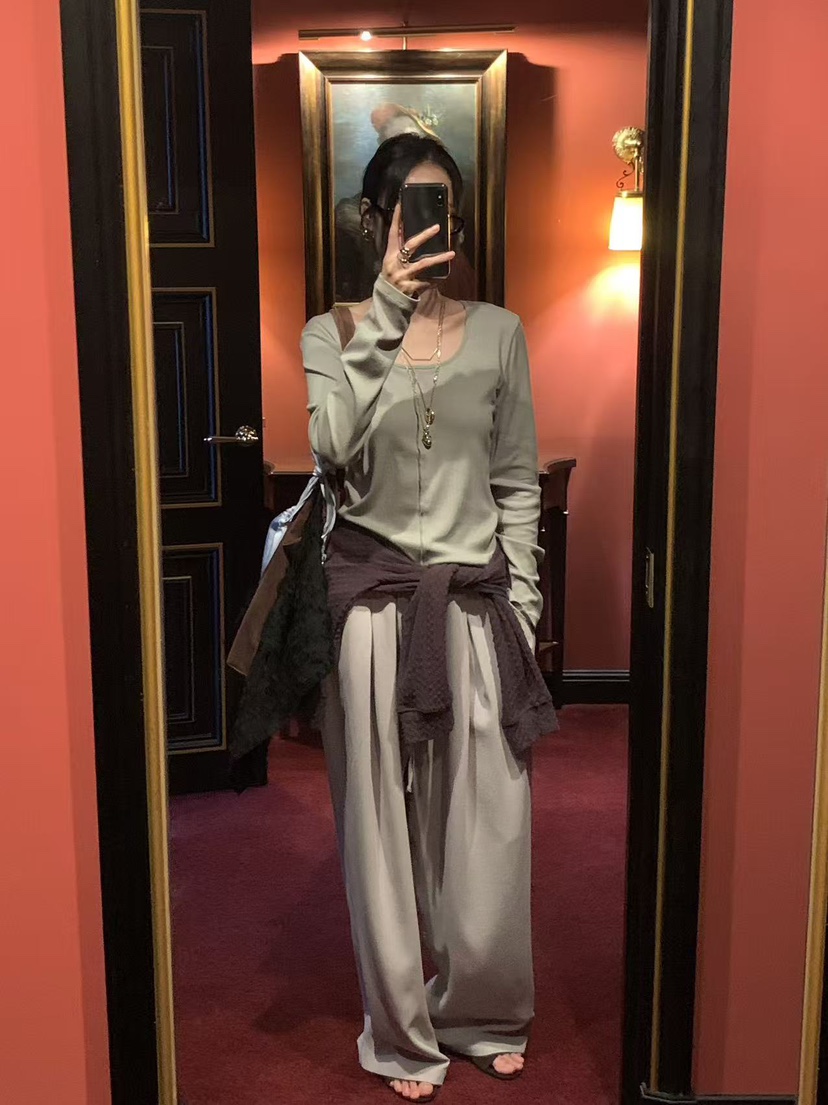 LOFN東大門直郵女裝新品休閑推薦時尚真品熱賣人氣長袖T恤LOFN長袖T恤