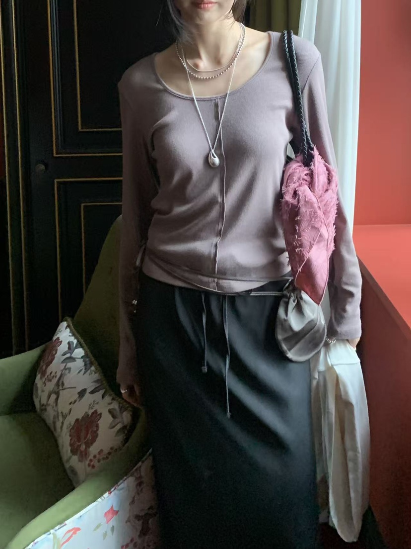 LOFN東大門直郵女裝新品休閑推薦時尚真品熱賣人氣長袖T恤LOFN長袖T恤