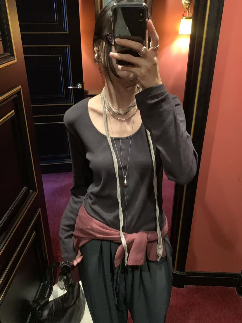 LOFN東大門直郵女裝新品休閑推薦時尚真品熱賣人氣長袖T恤LOFN長袖T恤