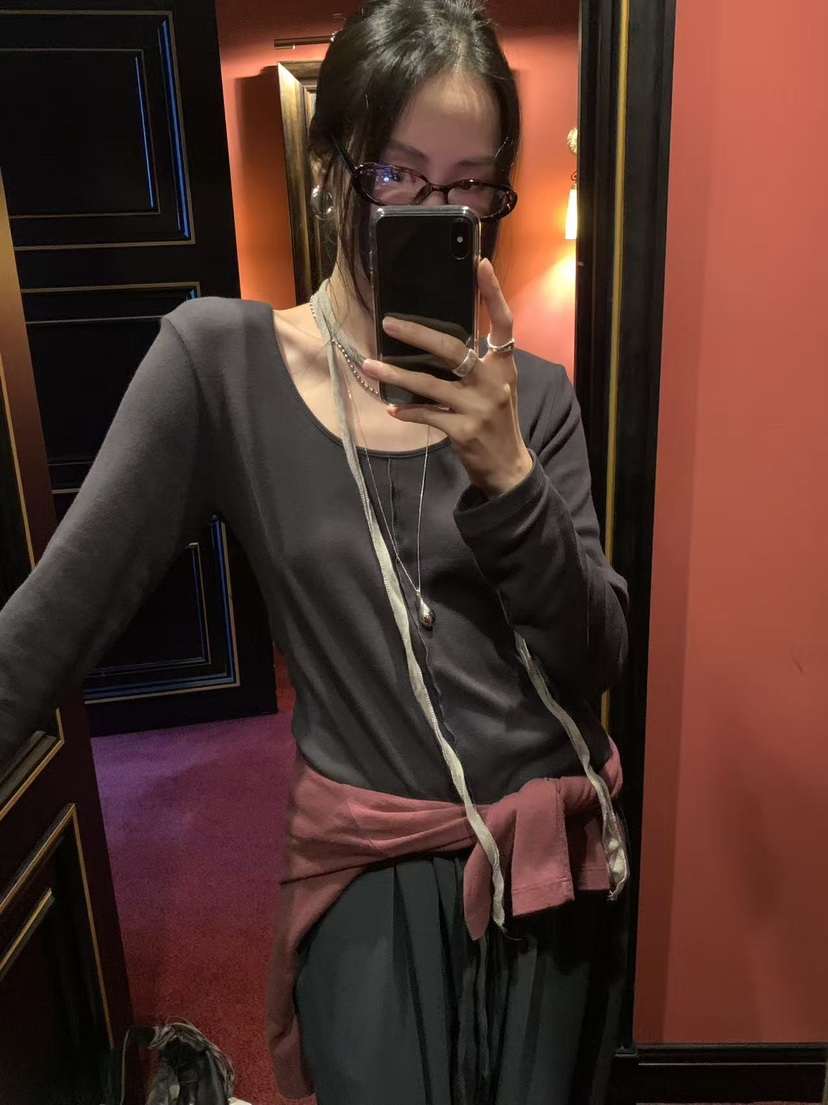 LOFN東大門直郵女裝新品休閑推薦時尚真品熱賣人氣長袖T恤LOFN長袖T恤