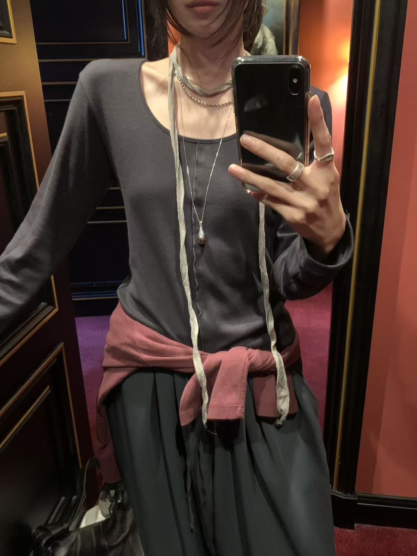 LOFN東大門直郵女裝新品休閑推薦時尚真品熱賣人氣長袖T恤LOFN長袖T恤