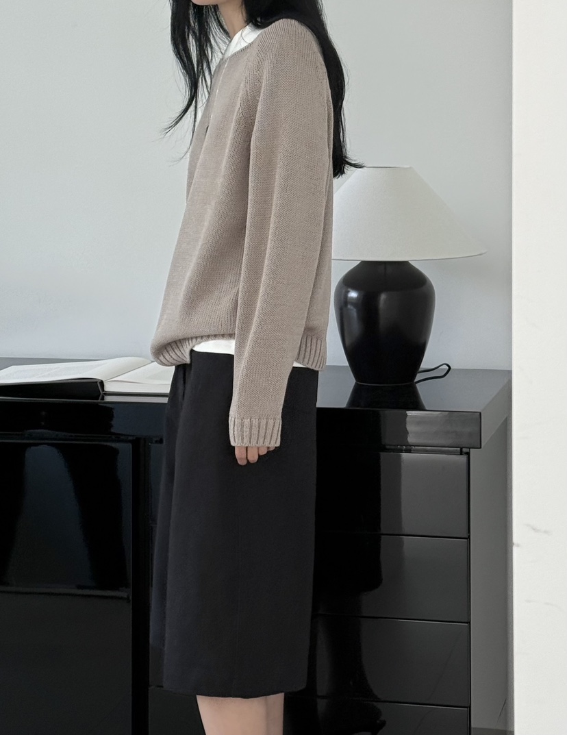 AMY GRACE-A東大門直郵女裝新品人氣推薦熱賣針織衫船領AMY GRACE針織衫