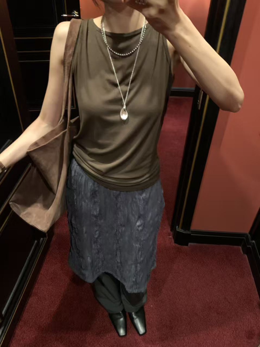 LOFN東大門實拍女士新品時尚真品休閑人氣推薦熱賣吊帶背心LOFN吊帶/背心