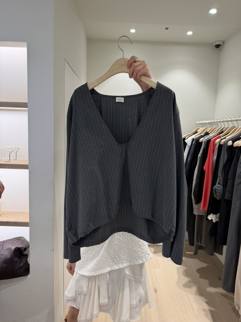 LIFFEY韓國直郵女士新品推薦休閑時尚襯衫蕾絲衫不含內搭LIFFEY襯衫/蕾絲衫圖色2