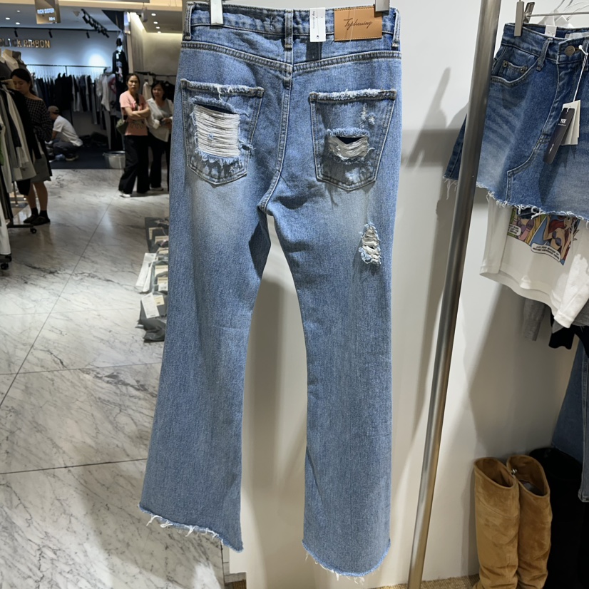 TOPDRESSING韓國代購女裝新款休閑時尚人氣推薦真品牛仔褲TOPDRESSING牛仔褲