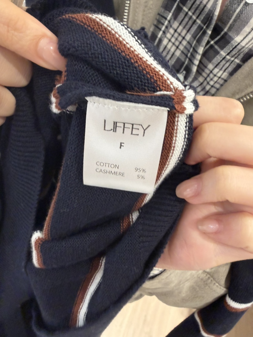 LIFFEY東大門代購女裝新品人氣真品熱賣針織衫羊絨條紋棉LIFFEY針織衫