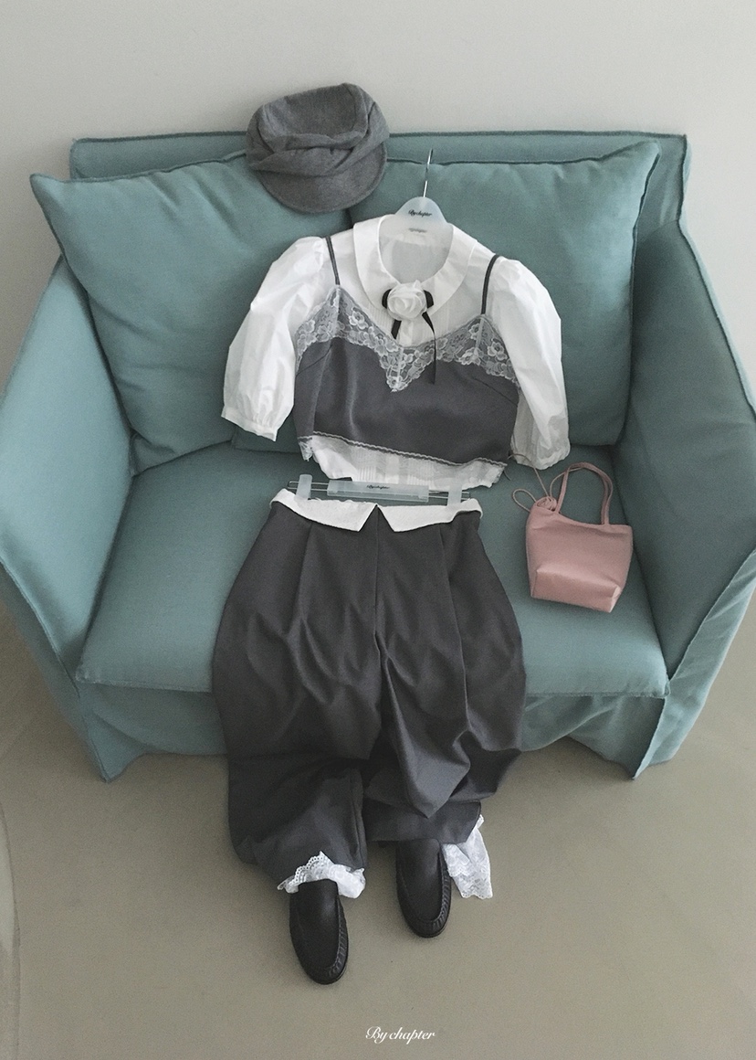 BY CHAPTER東大門代購女士新款真品人氣襯衫蕾絲衫褶裥經典BY Chapter襯衫/蕾絲衫