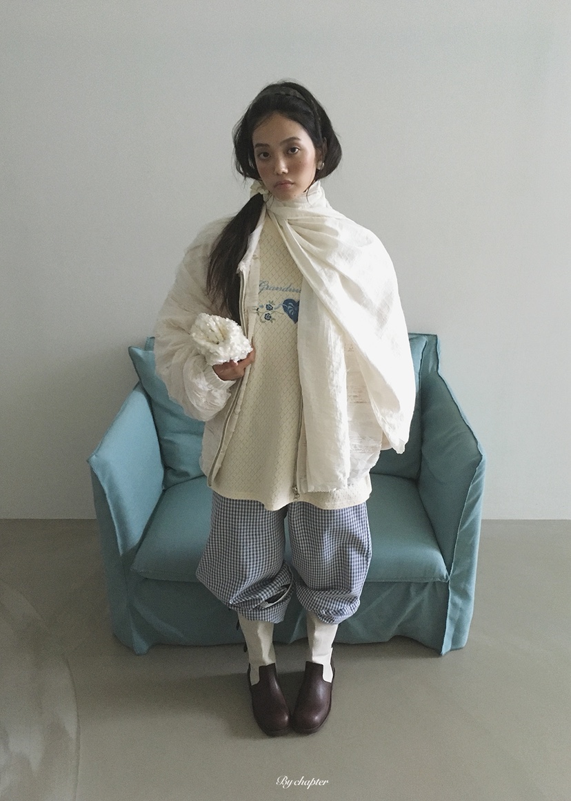 BY CHAPTER東大門實拍女裝新品休閑時尚推薦長袖T恤花朵BY Chapter長袖T恤