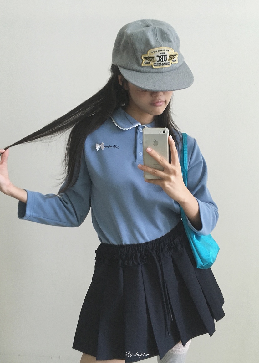 BY CHAPTER韓國代購女士新款真品時尚推薦人氣長袖T恤圓領BY Chapter長袖T恤