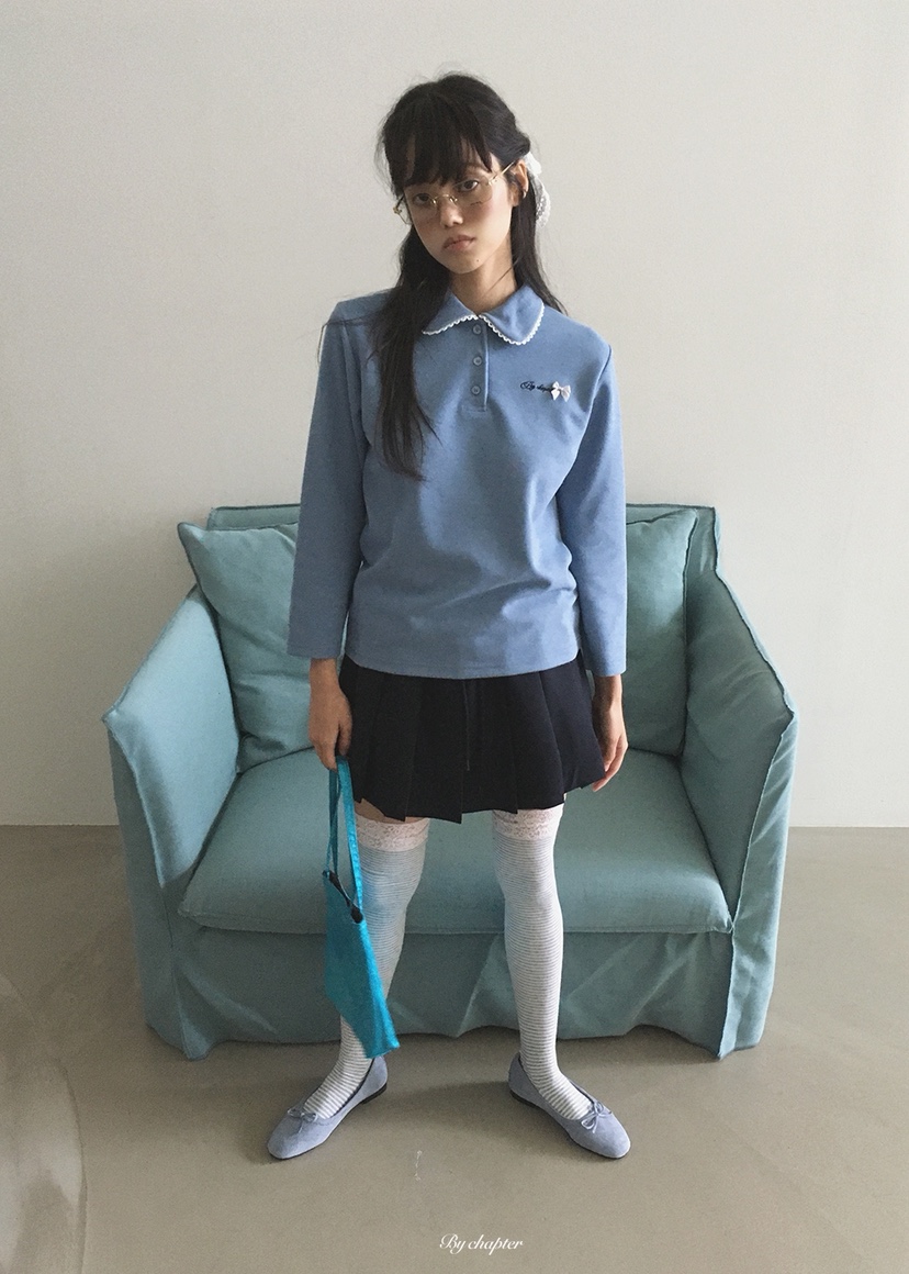 BY CHAPTER韓國代購女士新款真品時尚推薦人氣長袖T恤圓領BY Chapter長袖T恤