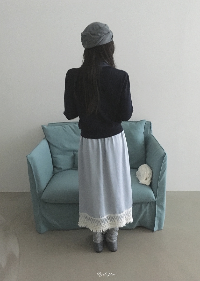 BY CHAPTER東大門代購女裝新款真品休閑推薦時尚長裙褶皺緞BY Chapter長裙
