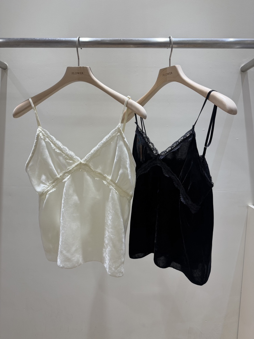 FLOWER-L東大門直郵女士新品真品人氣吊帶背心天鵝絨無袖FLOWER-L吊帶/背心