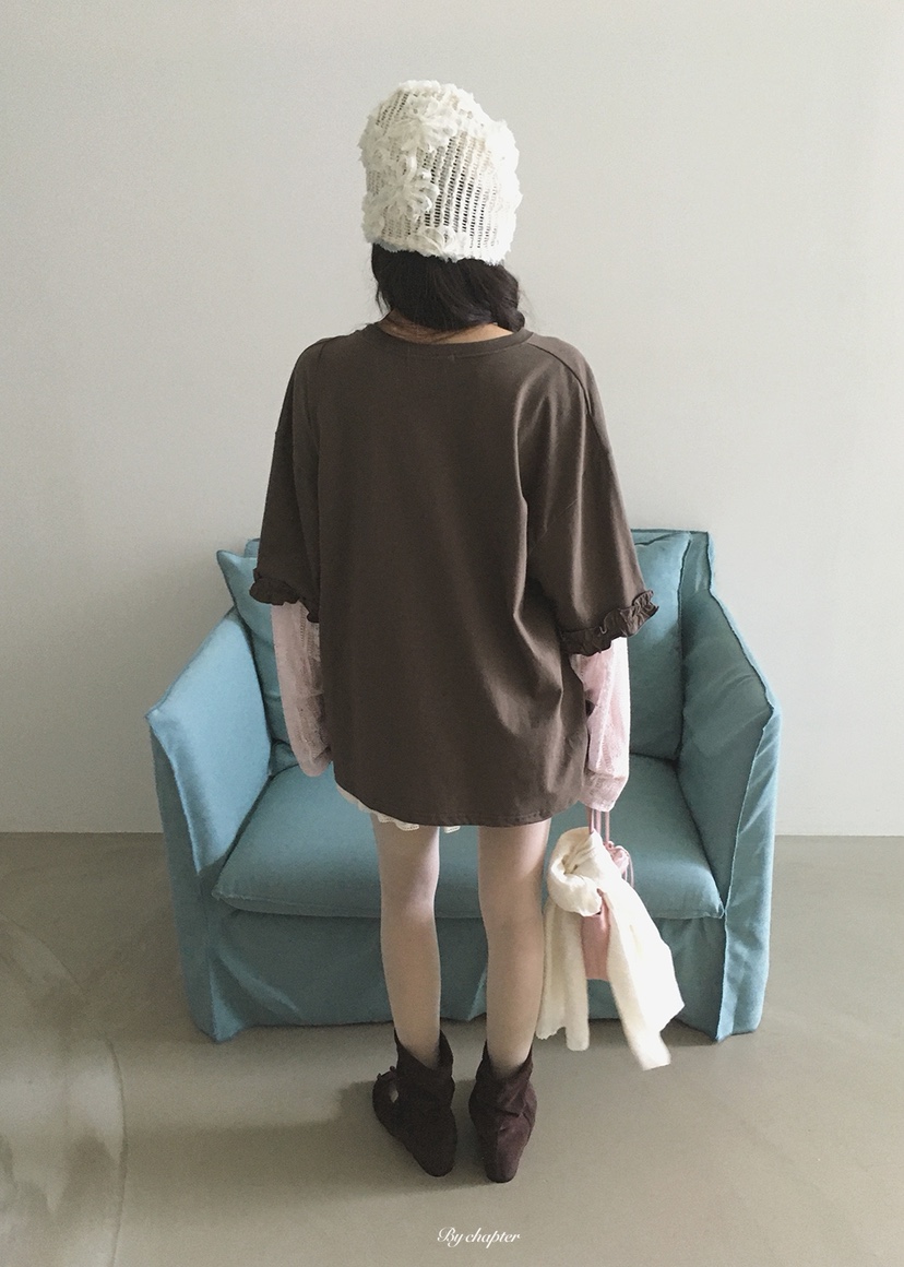 BY CHAPTER東大門代購女士新品真品熱賣推薦休閑長袖T恤BY Chapter長袖T恤