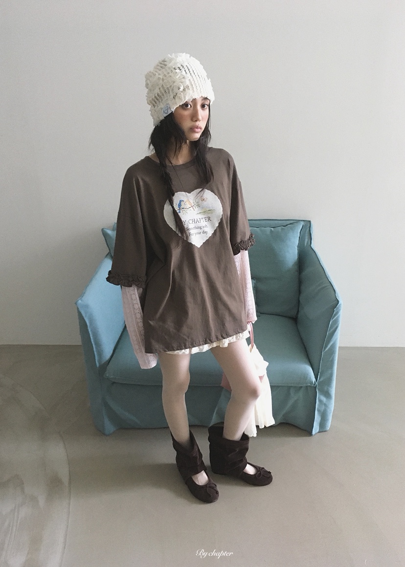 BY CHAPTER東大門代購女士新品真品熱賣推薦休閑長袖T恤BY Chapter長袖T恤