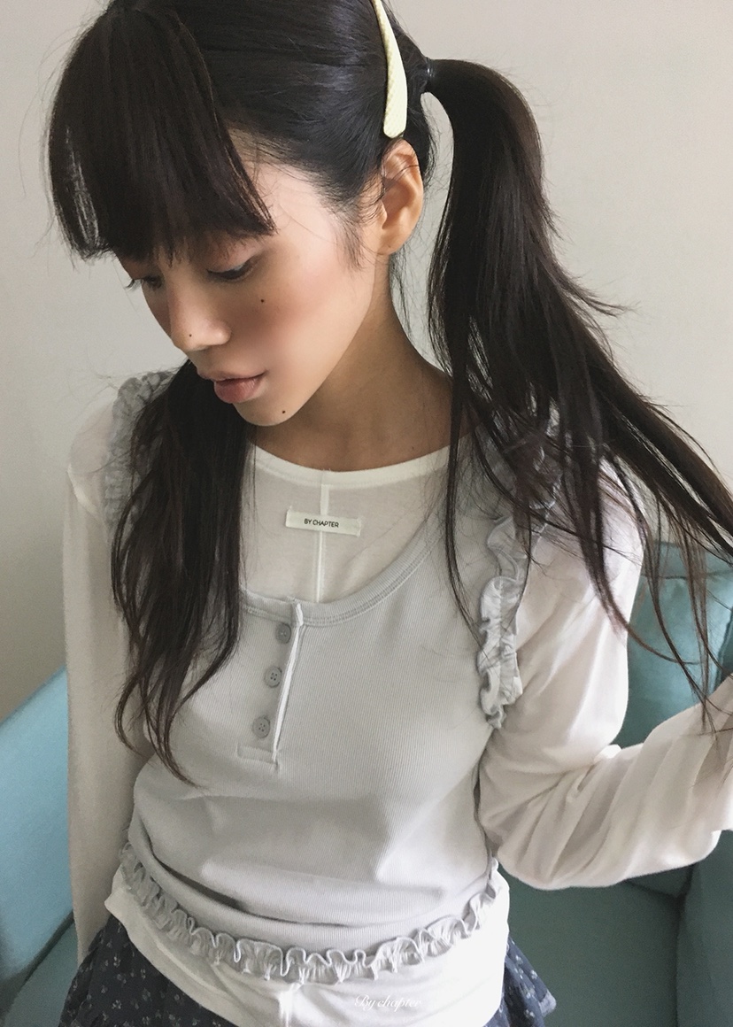 BY CHAPTER東大門直郵女裝新品人氣推薦真品套裝透明褶邊BY Chapter套裝
