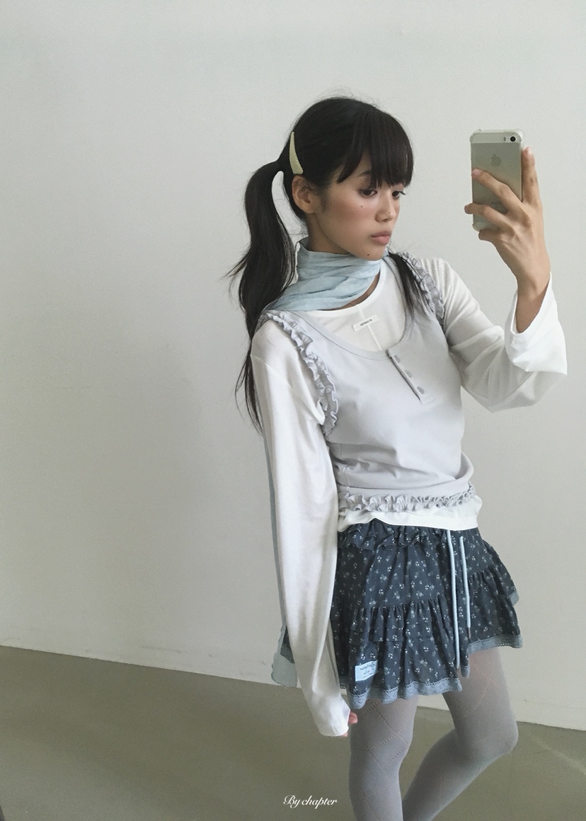 BY CHAPTER東大門直郵女裝新品人氣推薦真品套裝透明褶邊BY Chapter套裝
