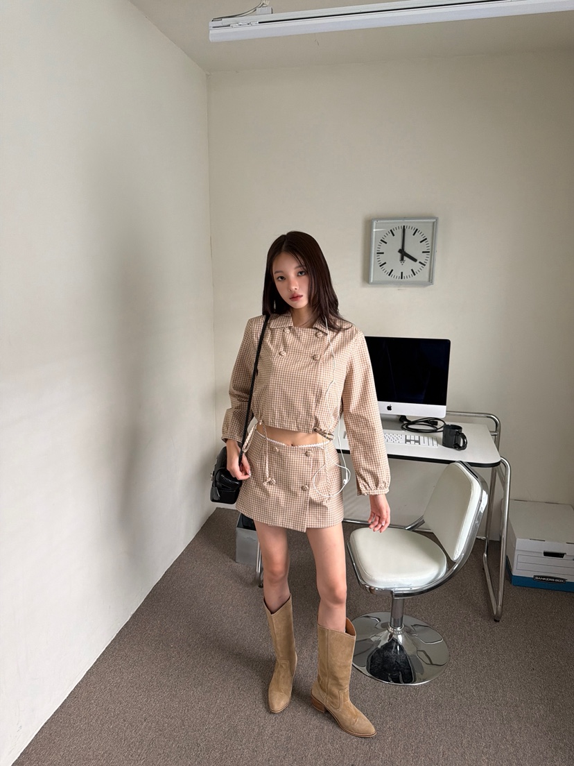MARKE-P東大門實拍女士新品推薦真品熱賣人氣裙褲格紋雙層MARKE-P裙褲