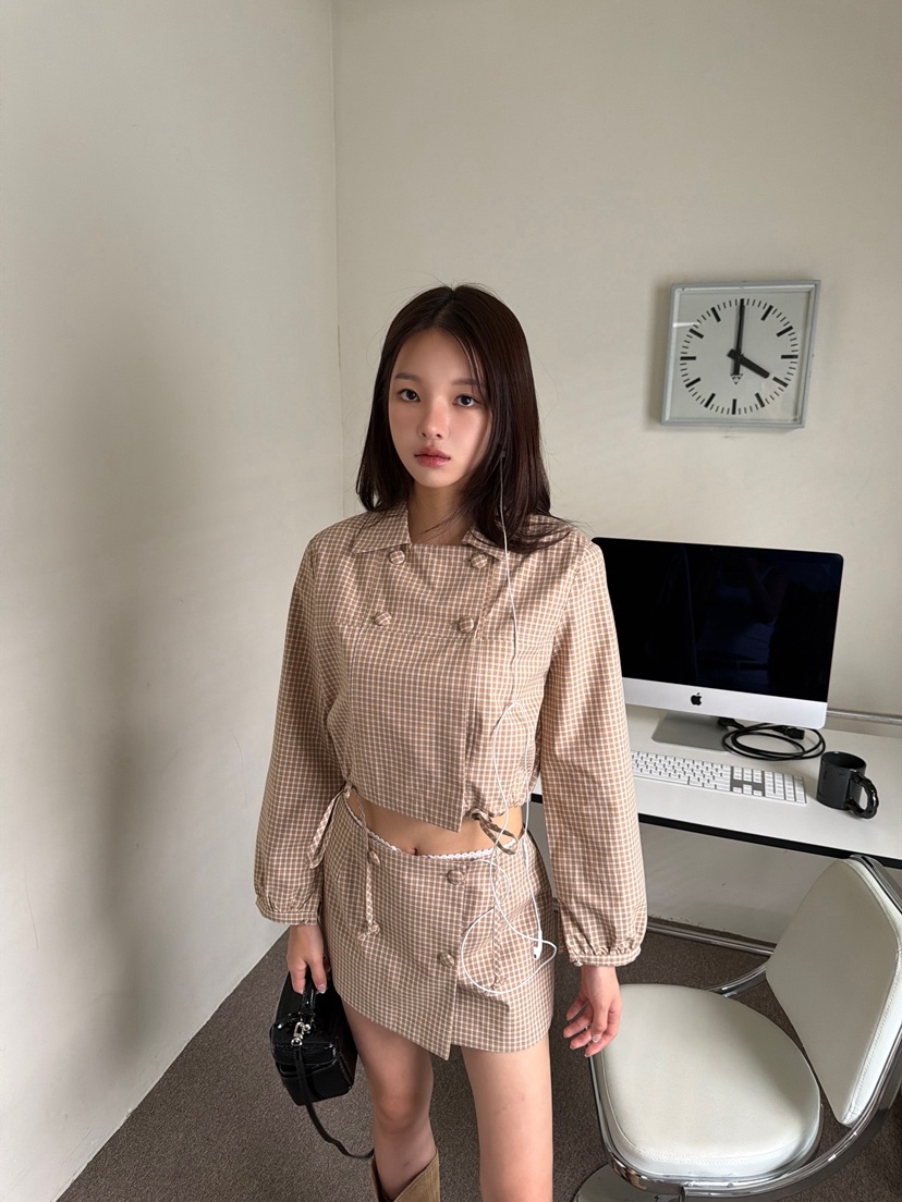 MARKE-P韓國代購女士新品時尚推薦人氣熱賣休閑夾克雙排扣MARKE-P夾克