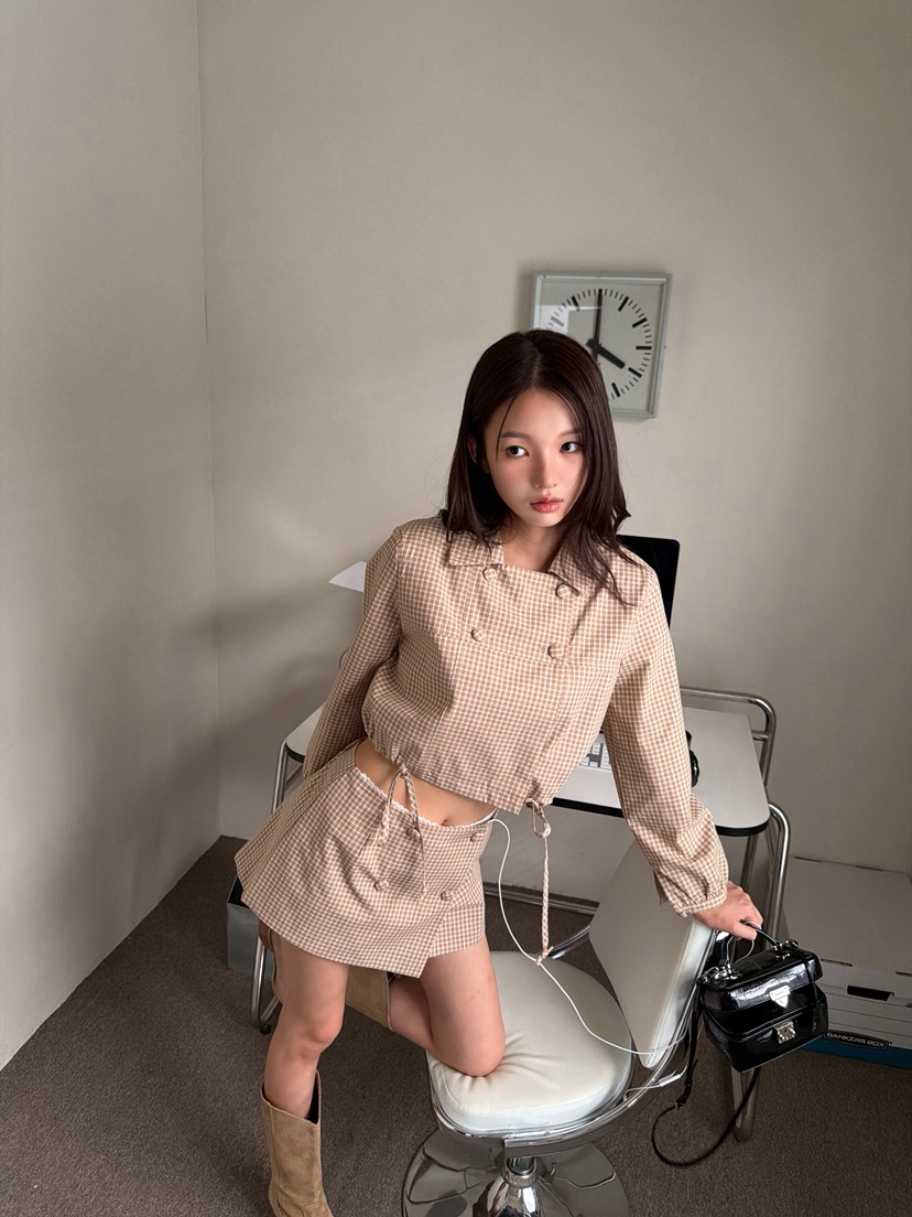 MARKE-P韓國代購女士新品時尚推薦人氣熱賣休閑夾克雙排扣MARKE-P夾克