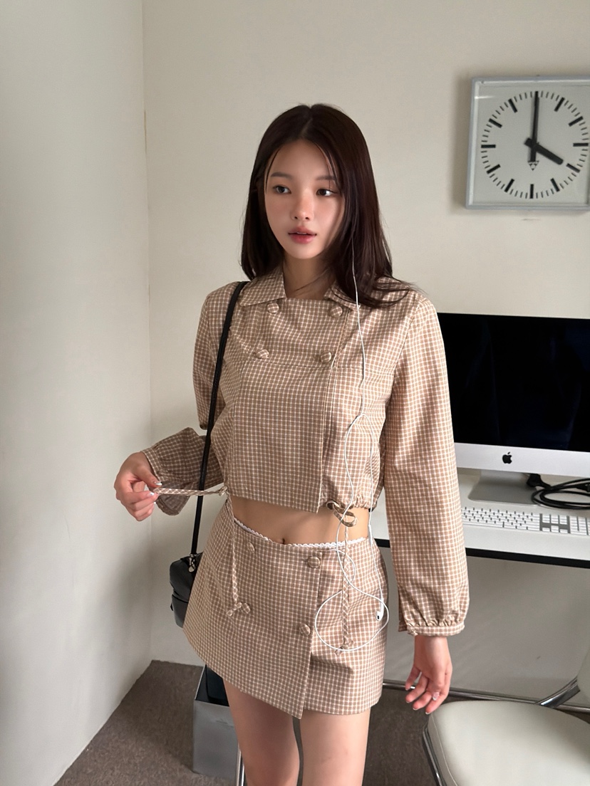 MARKE-P韓國代購女士新品時尚推薦人氣熱賣休閑夾克雙排扣MARKE-P夾克圖色1