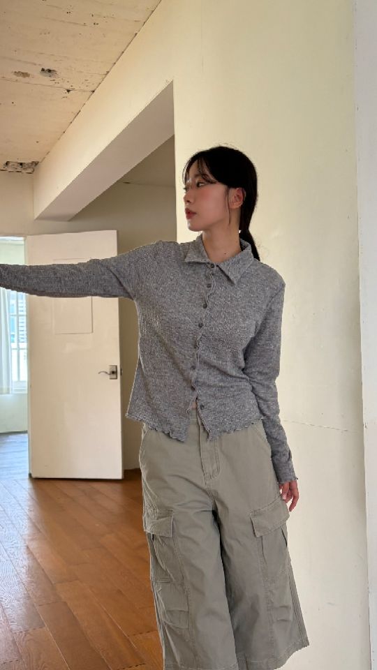 HEY/TO SEWING東大門實拍女裝新品推薦休閑時尚開衫翻領BY HEY/TO SEWING開衫