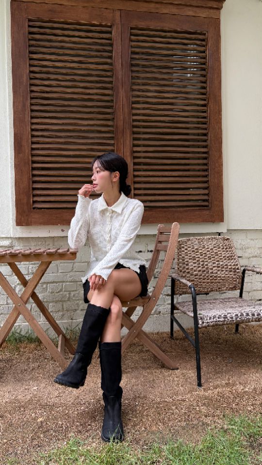 HEY/TO SEWING東大門實拍女裝新品推薦休閑時尚開衫翻領BY HEY/TO SEWING開衫