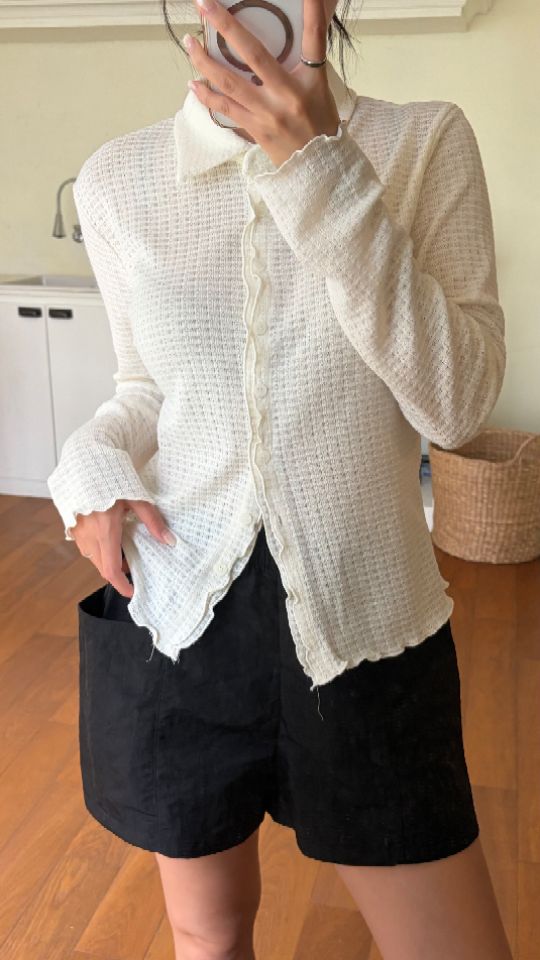 HEY/TO SEWING東大門實拍女裝新品推薦休閑時尚開衫翻領BY HEY/TO SEWING開衫
