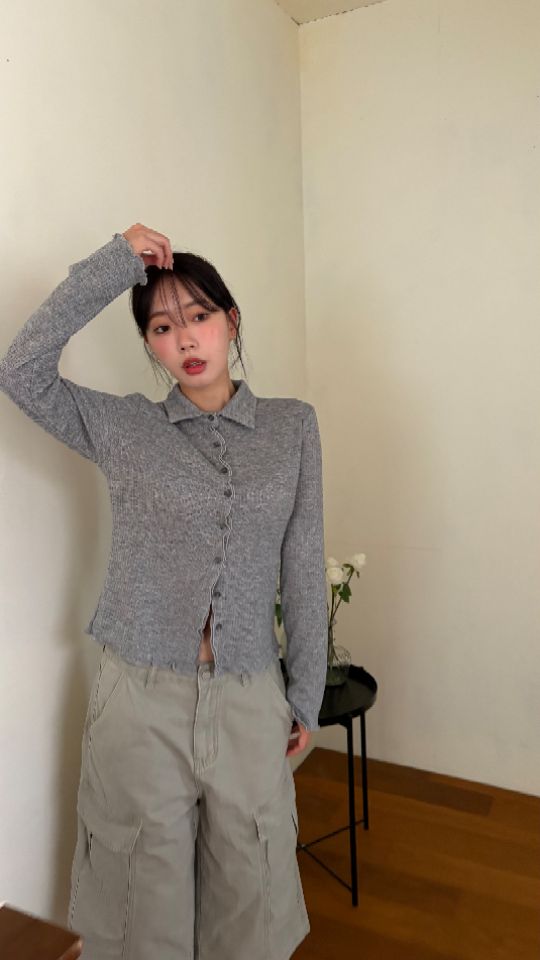 HEY/TO SEWING東大門實拍女裝新品推薦休閑時尚開衫翻領BY HEY/TO SEWING開衫