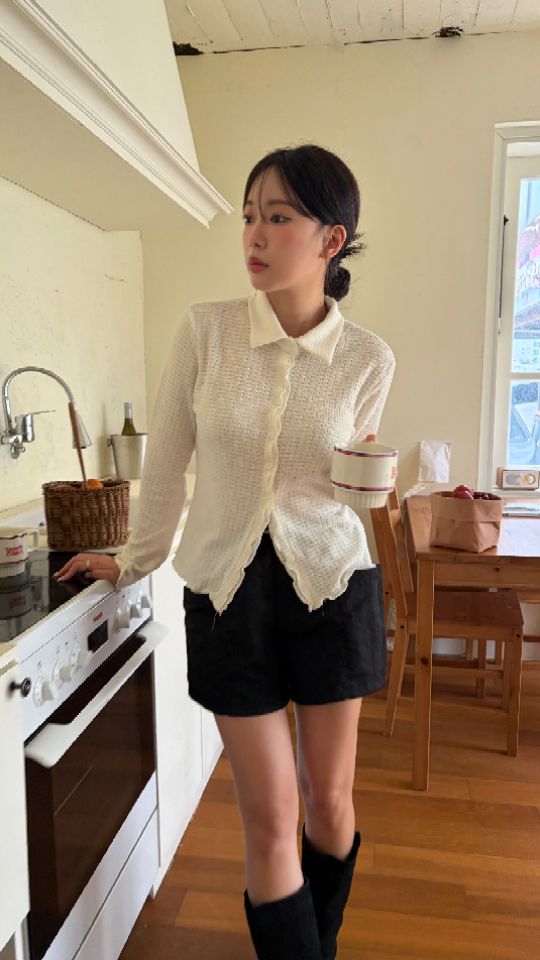 HEY/TO SEWING東大門實拍女裝新品推薦休閑時尚開衫翻領BY HEY/TO SEWING開衫圖色2