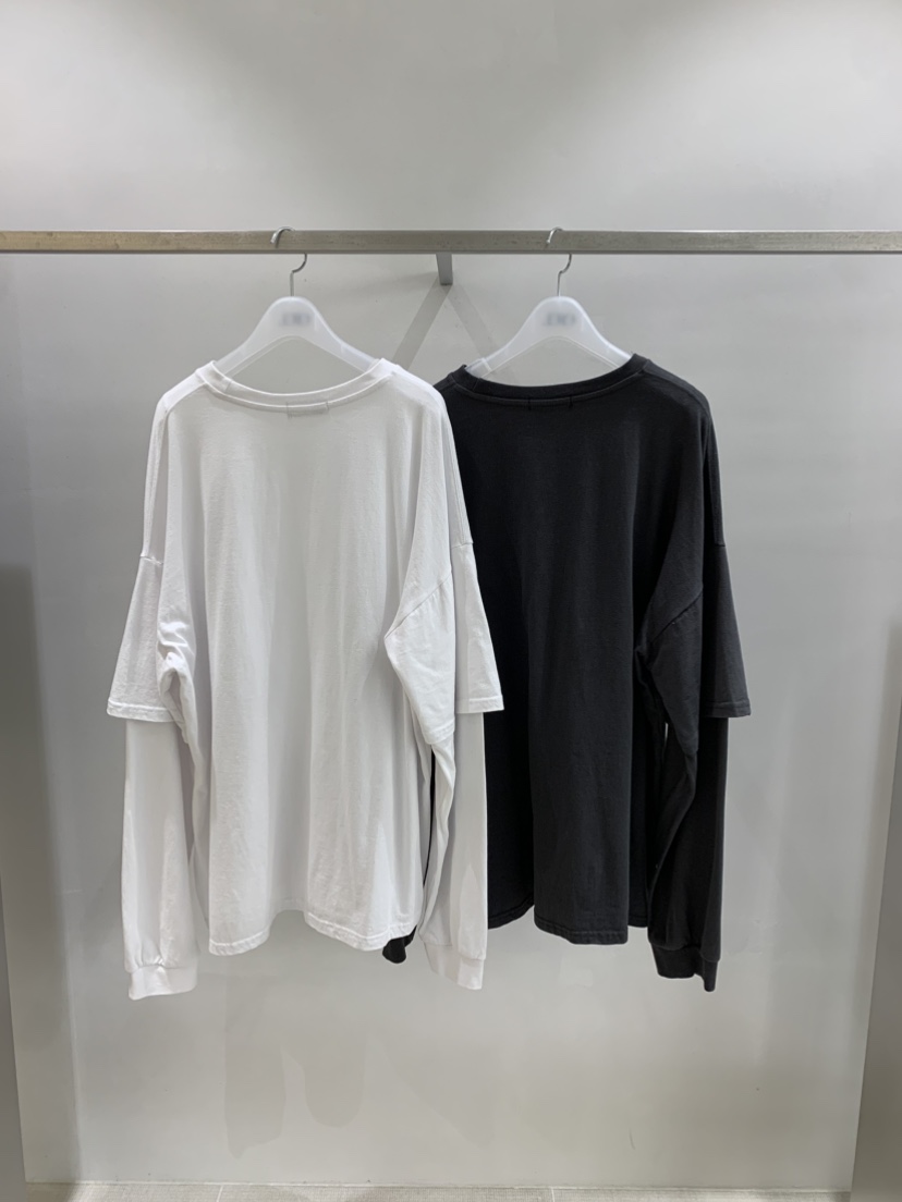 EYEL韓國代購女士新款推薦休閑真品時尚熱賣長袖T恤復古疊穿EYEL長袖T恤