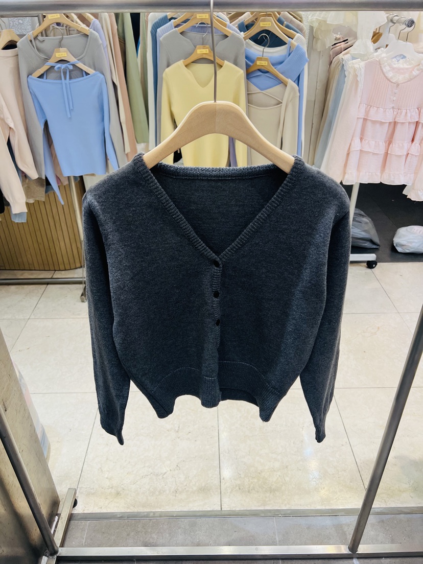 BLACK NOTE東大門代購女裝新品真品人氣針織衫棉質開衫經典BLACK NOTE針織衫圖色2