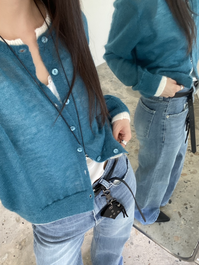 Verbena東大門直郵女裝新款時尚熱賣推薦人氣真品開衫馬海毛Verbena開衫