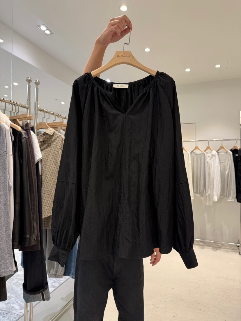 THE BRUNCH東大門直郵女裝新品熱賣真品襯衫蕾絲衫褶皺寬松THE BRUNCH襯衫/蕾絲衫圖色2
