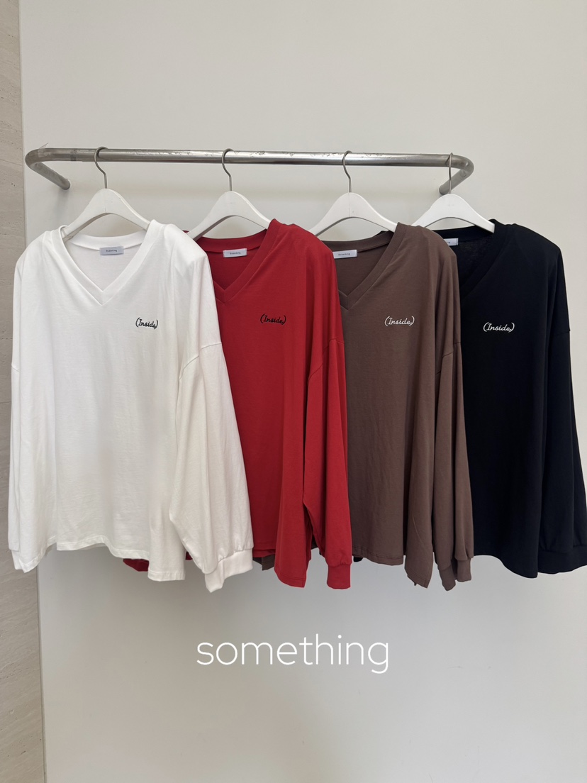 SOMETHING-L/FANCY韓國直郵女士新品熱賣推薦真品長袖T恤SOMETHING-L/FANCY長袖T恤