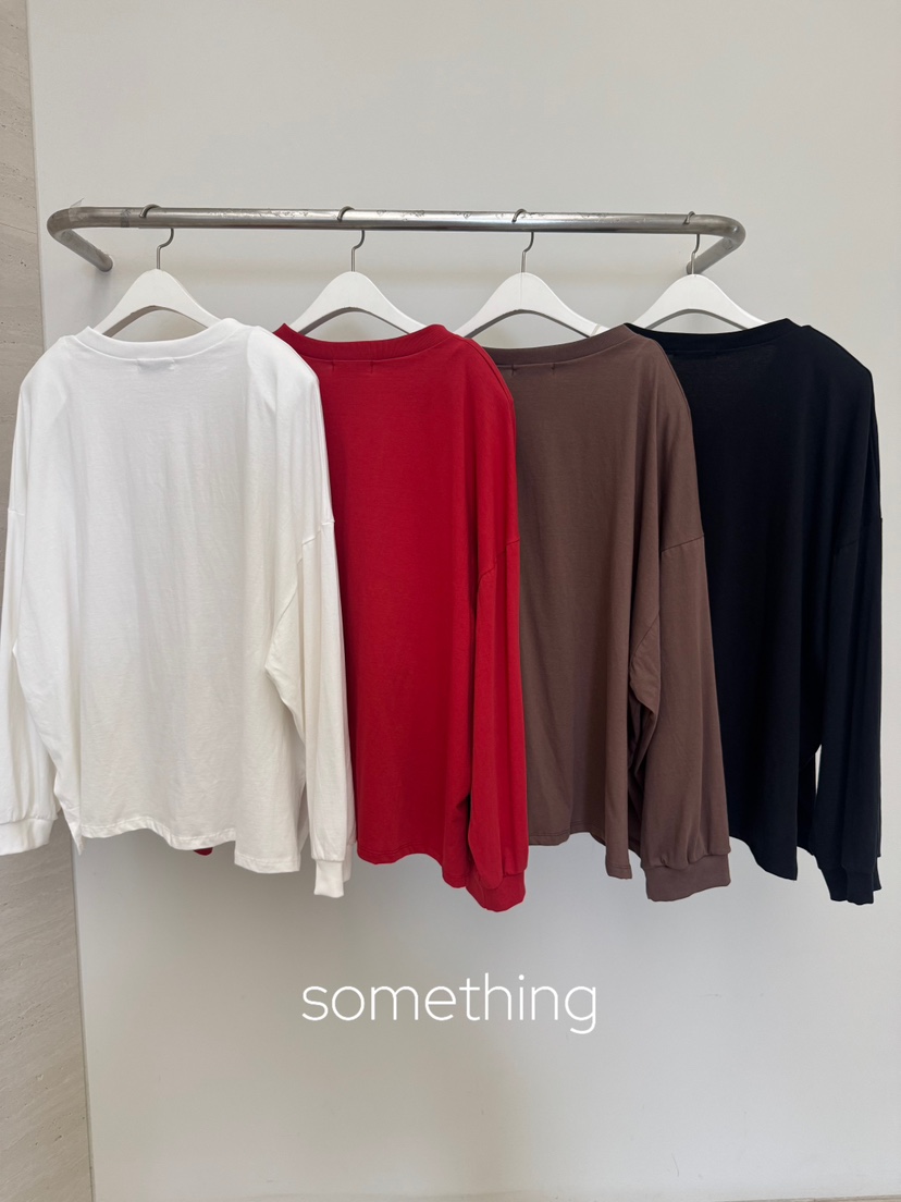 SOMETHING-L/FANCY韓國直郵女士新品熱賣推薦真品長袖T恤SOMETHING-L/FANCY長袖T恤