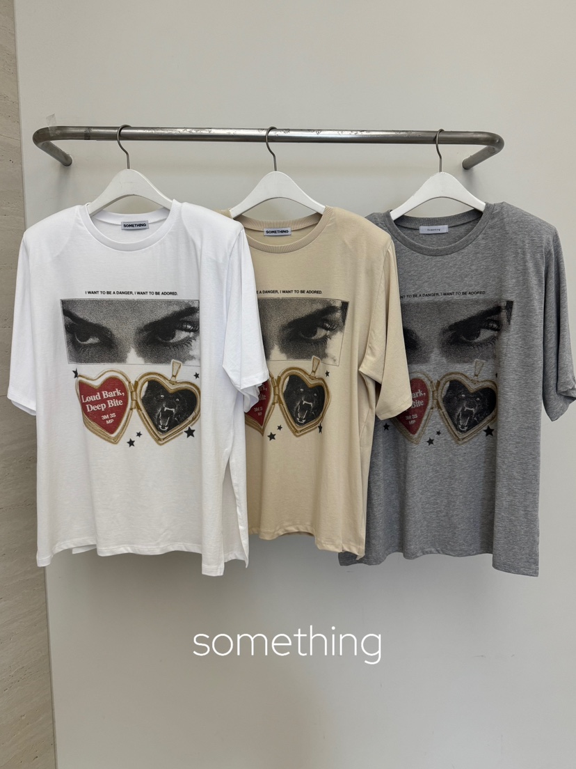 SOMETHING-L/FANCY韓國代購女士新款真品推薦熱賣休閑T恤SOMETHING-L/FANCYT恤