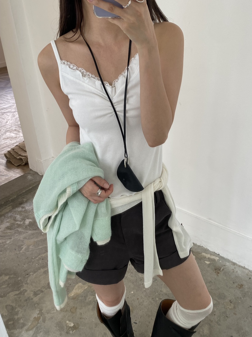 Verbena東大門代購女士新品推薦休閑人氣吊帶背心蕾絲無袖Verbena吊帶/背心