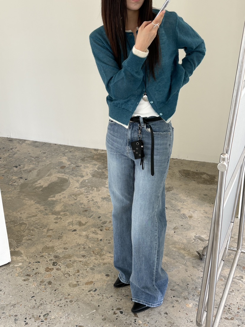 Verbena韓國直郵女裝新品真品推薦時尚熱賣人氣休閑牛仔褲Verbena牛仔褲