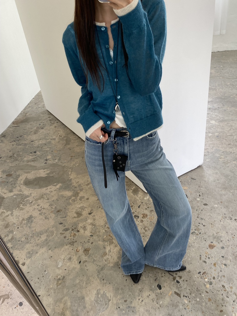 Verbena韓國直郵女裝新品真品推薦時尚熱賣人氣休閑牛仔褲Verbena牛仔褲