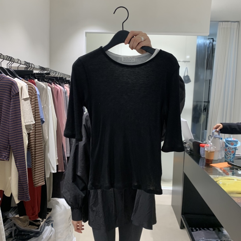 BROT東大門代購女士新品真品熱賣人氣推薦休閑時尚T恤BROTT恤圖色4黑