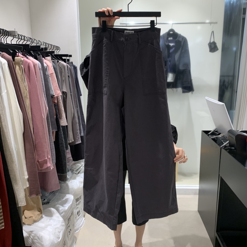 BROT韓國代購女士新品時尚人氣推薦真品休閑休閑褲不含腰帶BROT休閑褲圖色2墨