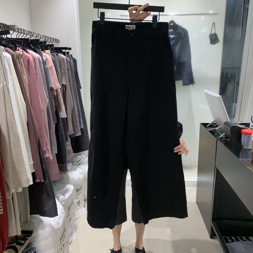 BROT韓國代購女士新品時尚人氣推薦真品休閑休閑褲不含腰帶BROT休閑褲圖色3黑