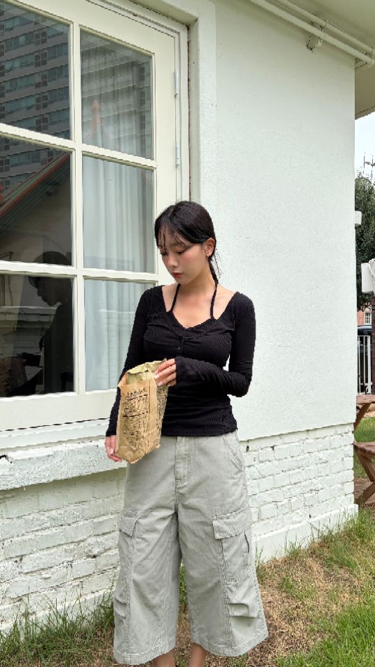 HEY/TO SEWING韓國代購女裝新款人氣休閑熱賣時尚長袖T恤BY HEY/TO SEWING長袖T恤