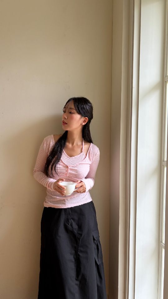 HEY/TO SEWING韓國代購女裝新款人氣休閑熱賣時尚長袖T恤BY HEY/TO SEWING長袖T恤